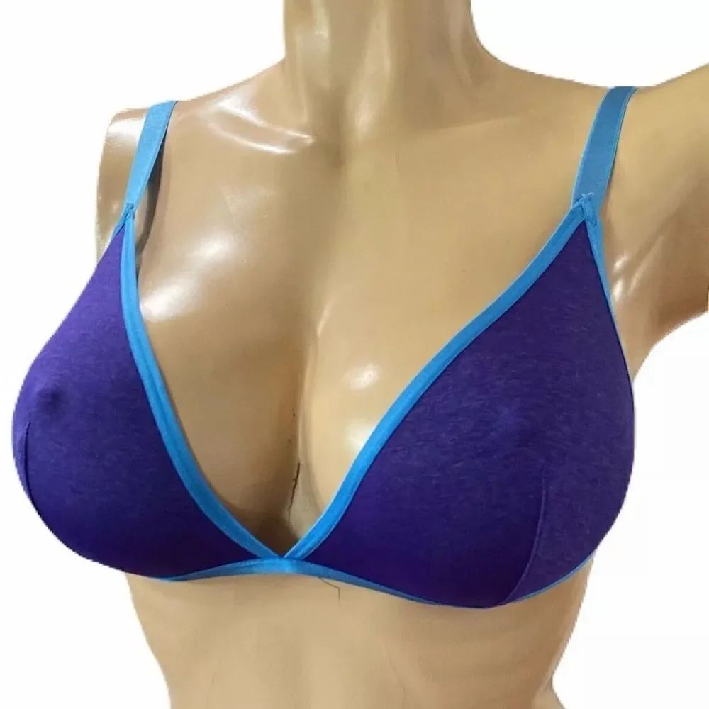 Victoria’s Secret Supersoft Unlined lightweight bralette bra Marled purple Large